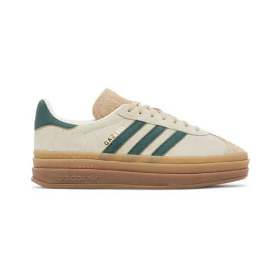 ADIDAS GAZELLE BOLD MAGIC BEIGE COLLEGIATE GREEN